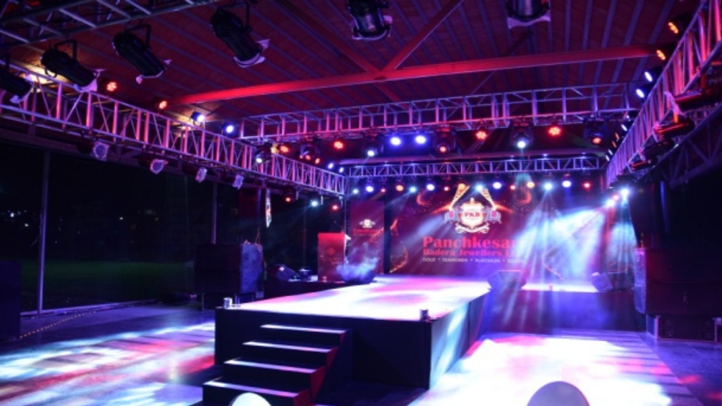 Brand launch stage setup